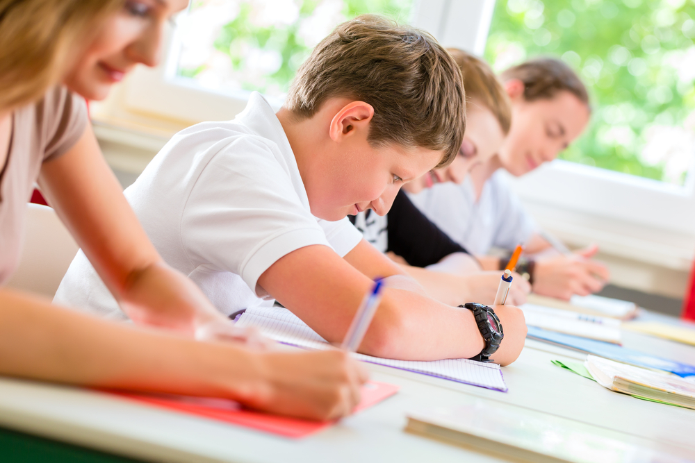 Students,Or,Pupils,Of,School,Class,Writing,An,Exam,Test